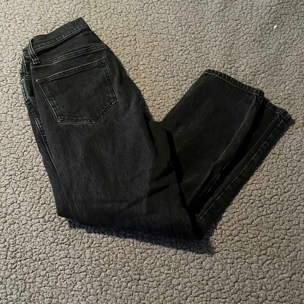 Distressed mom jeans
